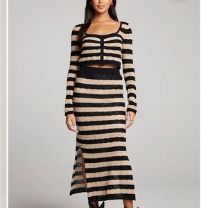 Saltwater Luxe crochet striped shirt